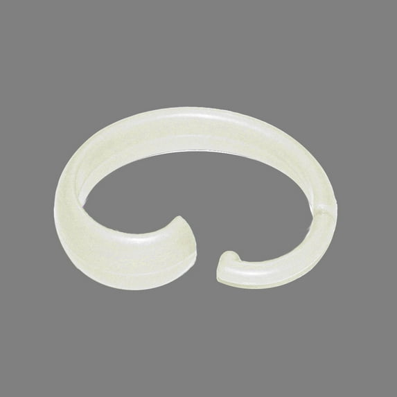 Set of 12 White Hang Ease "C" Type Plastic Shower Curtain Hooks