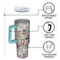 thumbnail image 4 of OBREWU Cute Pitbull Terriers Dog and Flower Tumbler with Handle and Lid,Cute Pitbull Terriers Dog and Flower 40oz Double Wall Vacuum Insulated Tumbler,Cups Gift for Women and Men, 4 of 7