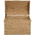 thumbnail image 5 of eHemco Heavy-duty Water Hyacinth Wicker Storage Trunk with Metal Frame and Arch Lid, 24.4 by 16.5 by 18.5 Inches, Natural, 5 of 8