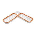 thumbnail image 3 of Corner Rack Plastic Wall Mounted Shower Shelf Corner Shelf Corner Shower 180掳 Rotatable Bathroom Holder Organizer, White Orange, 3 of 8