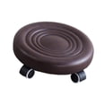 thumbnail image 4 of Siruishop Tabouret Roulant à Faible Hauteur avec Roues, Siège Roulant Bas pour Maison, Bureau, Chambre, Brun, 4 of 8