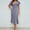 Silver, variant on asdoklhq Dress Shirts for Women Ladies' Summer Fashion Solid Color High Waist Slim Short Sleeved Slit Dress Black L