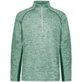 thumbnail image 3 of Holloway Sportswear S Boys Electrify Coolcore® 1/2 Zip Pullover Dark Green Heather 222674, 3 of 5