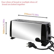 YellowDell 4 Slice Automatic Fast Heating Bread Toaster Household Breakfast Maker Toaster black US - image 9 de 9