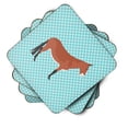 thumbnail image 2 of Carolines Treasures BB8019FC Mule Blue Check Foam Coaster, Set of 4, 2 of 3