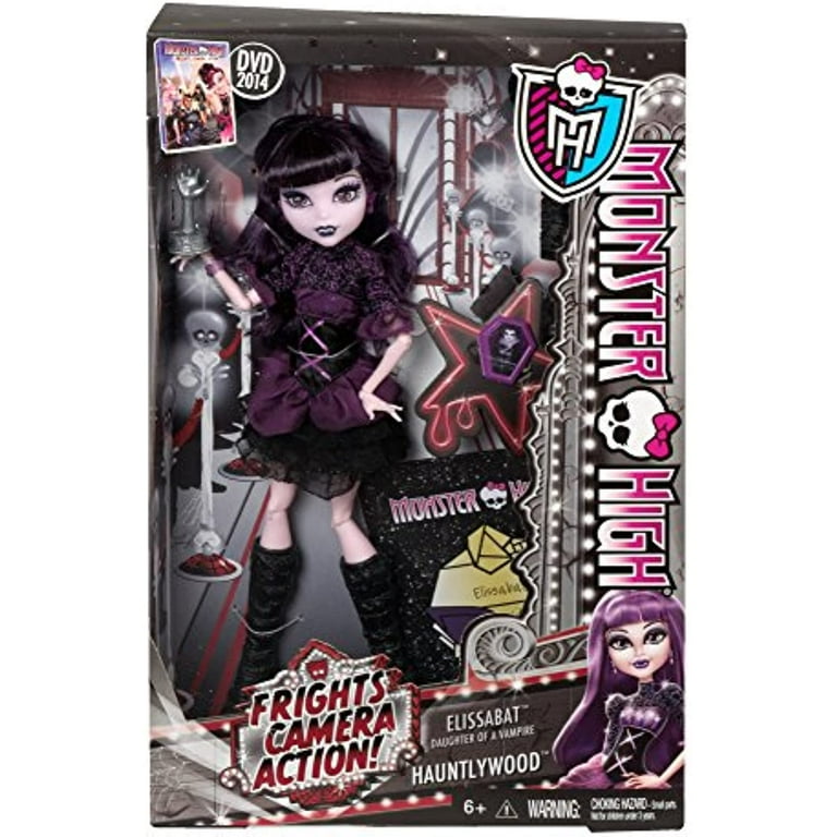 Monster High Doll Frights Camera Action Elissabat newest Hauntlywood Diary