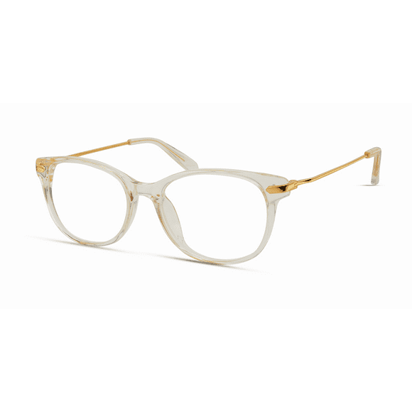 Walmart Women's Rx'able Eyeglasses, Wop69, Crystal Gold, 51-17-145