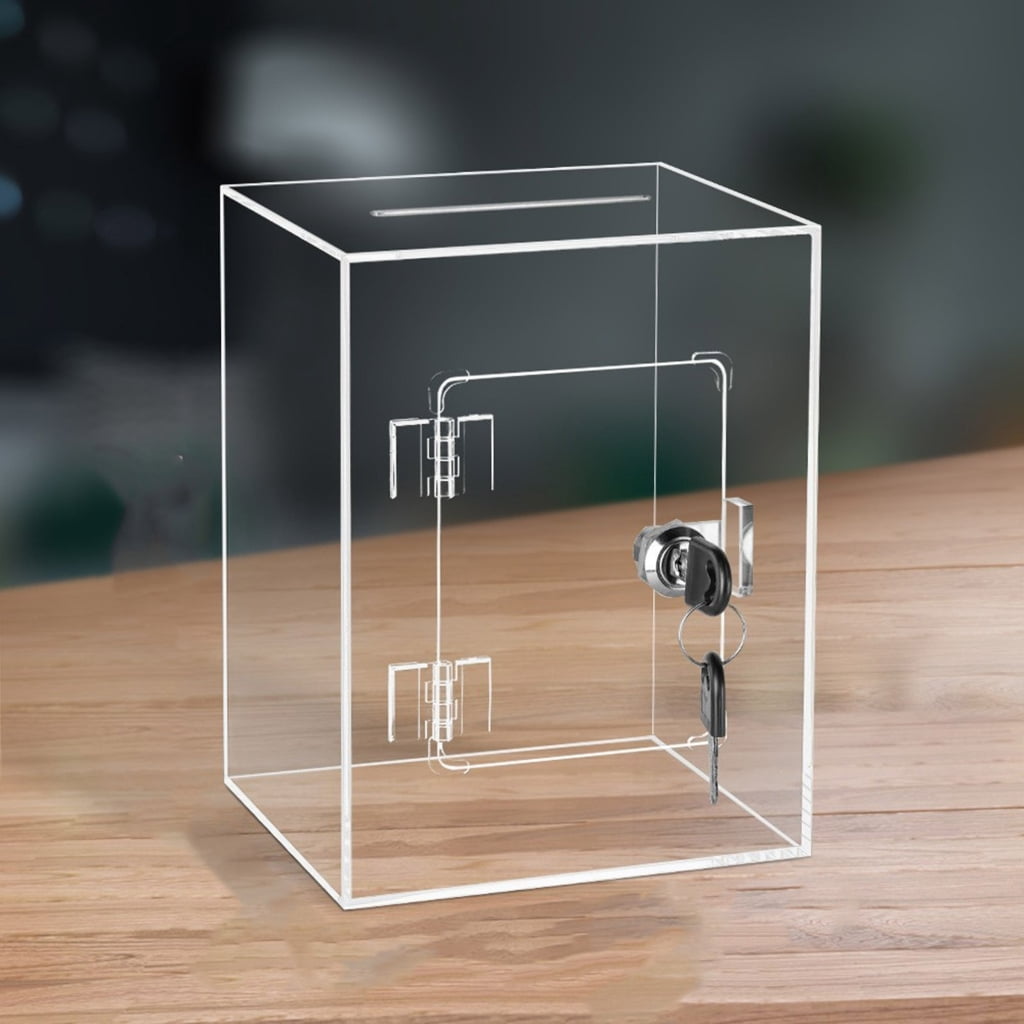 Functional Clear Money Saving Box With Lockable Key Premium Cash Storage Container Money Saving Box For Families