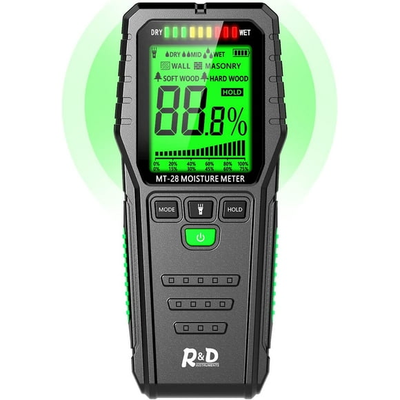 Moisture Meter Moisture Meter Detector Moisture Detector Pin-less Wood Moisture Meter Audible Moisture Meter