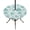 Teal, variant on Round Outdoor Tablecloth with Umbrella Hole and Zipper, Khaki Coastal Summer Tablecloth with Elastic Waterproof, Coral Shell Starfish Nautical Patio Table Covers for 31" - 35" Picnic Pool Tables