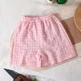 thumbnail image 4 of Miluxas Girls Plaid Shorts Kids Gingham Elastic Waist Wide Leg Short Pants Pink 6-7 Years(6-7 Years), 4 of 9
