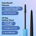 thumbnail image 2 of Almay Multi-Benefit Mascara & All-Day Eyeliner Pencil Duo, Eye Makeup, Hypoallergenic, Black Eyeliner and Black Brown Mascara, 1.1 oz, Black Eyeliner and Black Brown Mascara, 1.1 oz, 2 of 7