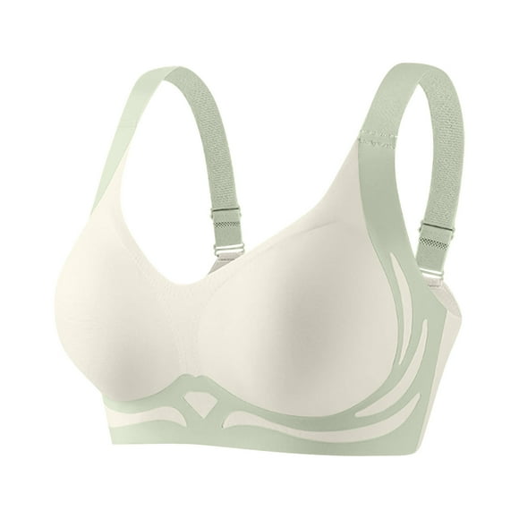 LOVZFMLL Bras for Women Comfort Soft Push Up Sports Bras Full Coverage Padded Bra Wireless Everyday Bralettes Adjustable Straps Light Blue 4XL