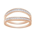 thumbnail image 1 of Round Shape White Natural Diamond Guard Ring In 10K Rose Gold (0.33 cttw) Ring Size-11, 1 of 2