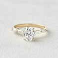 thumbnail image 2 of Cora Jewellery 1.5CT Oval Moissanite Engagement Ring For Women, 14K Yellow Gold, 2 of 5