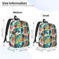 thumbnail image 3 of Honeii Colorful Hawaii Palms Print Canvas College Laptop Backpack, Durable Rucksack Travel Notebook Bag School Backpack Book Bag for Men Women-Small, 3 of 7