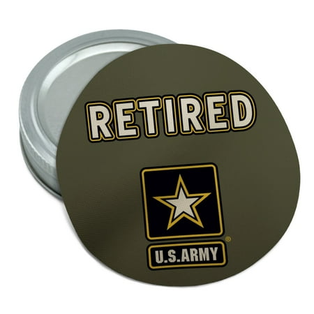 U.S. Army Retired Logo Round Rubber Non-Slip Jar Gripper Lid Opener