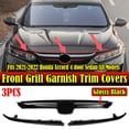 thumbnail image 1 of For 2021-2022 Honda Accord Sport Style Front Grille with Chrome Garnish, Glossy Black, 1 of 11