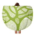 thumbnail image 1 of JSDART 60 Pouces Rond Plage Serviette Couverture Modèle Bel Arbre Famille Abstrait Automne Botanique Branche Clip Voyage Cercle Circulaire Serviettes Tapis Tapis Tapis Plage Jeter, 1 of 2