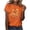 04-Orange, variant on Halloween Pumpkin Women Tops Sequin Printed Retro Fall Print Crew Neck T-Shirt Thanksgiving Day Going Out Sweatshirts for Women