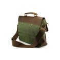 thumbnail image 4 of Gearonic Men's Canvas Leather Messenger & Shoulder Bag, Green, 4 of 4