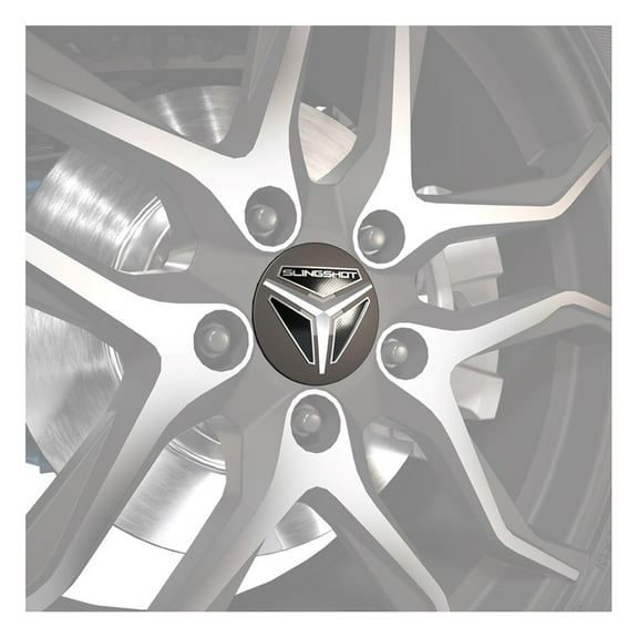 Slingshot 2884819-458 Polaris One Set of Matte Black Wheel Cap 2015-2021 GT R S SL SLR LE