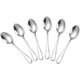 thumbnail image 1 of Cterwk - Juego de 6 cucharas de acero inoxidable para té, postre, helado y café (13,7 cm), 1 of 6