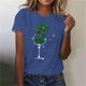 thumbnail image 2 of Mujeres Manga Corta de Verano Tops Impreso Sudadera Casual, Cuello Redondo Blusa Ligera para la Primavera Y el Verano, 2 of 4