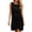Black, variant on Women Boho Mini Dresses Eyelet Crew Neck Sleeveless Solid Color Casual Sundresses Fashion Breathable Twisted Vacation Clothes