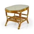 thumbnail image 4 of SK New Interiors Pelangi Coffee Oval Table w/ Glass Top Natural Rattan Wicker ECO Handmade Design, Colonial, 4 of 7