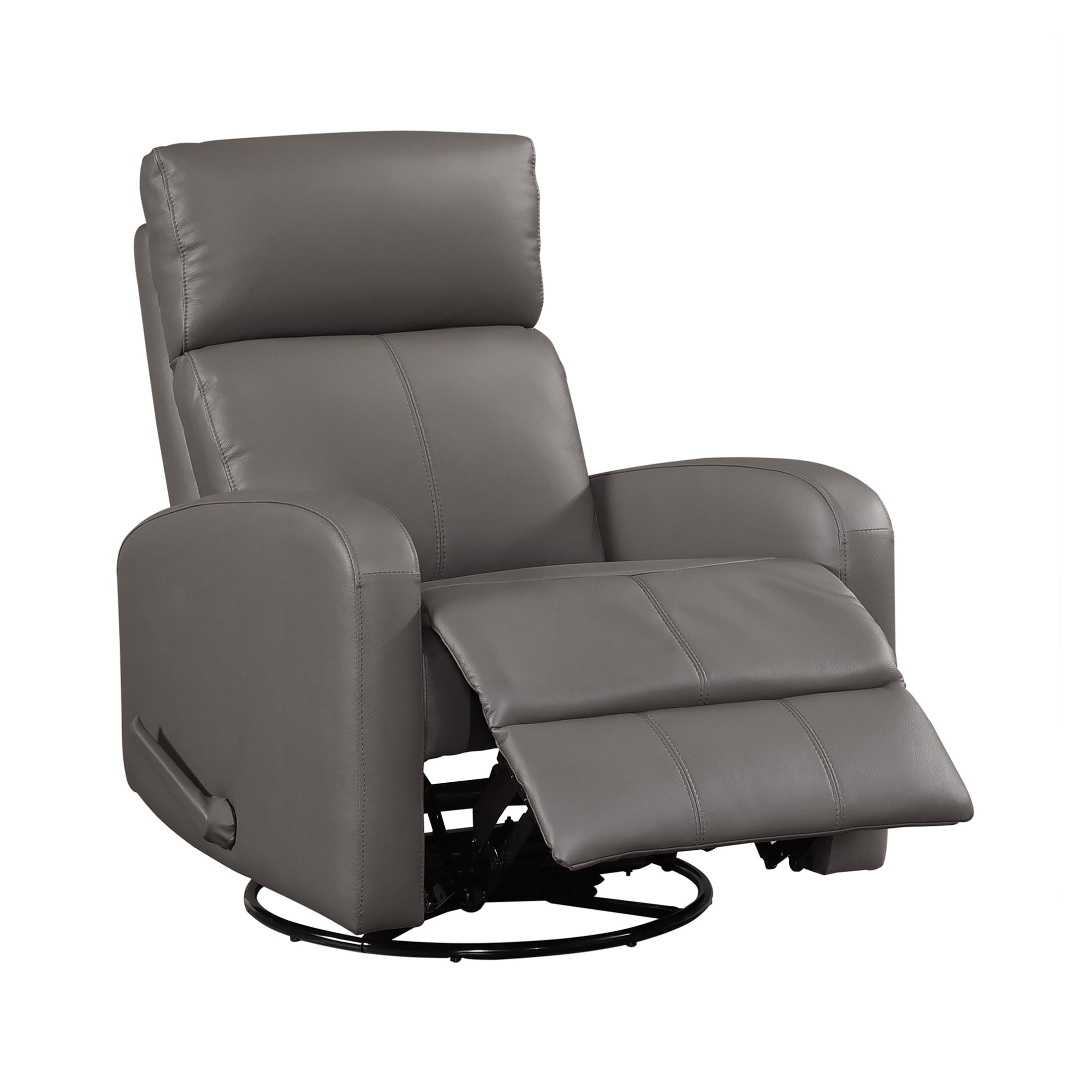OakvillePark Bramblecrest Leather Match Swivel Glider Reclining Chair, Mocha