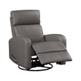 thumbnail image 6 of OakvillePark Bramblecrest Leather Match Swivel Glider Reclining Chair, Mocha, 6 of 14