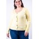 thumbnail image 4 of Sueter acanalado con botones Roman Fashion /Tallas Extras, 3157 (Amarillo) amarillo 36, 4 of 5