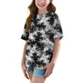 thumbnail image 5 of MKOSPLRT Girl's Oversized T Shirts 5-15 Years Short Sleeve Crew Neck Summer Shirts Trendy Tie Dye Tshirts Casual Going Out Tee Shirts, 5 of 8
