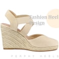 thumbnail image 4 of Sandalias de Cuña Alpargata Perphy Plataforma Mujer Beige US 9, 4 of 6