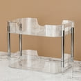 thumbnail image 6 of Puntoco Clear Acrylic Bathroom Counter Organizers and Storage Tray, 2 Tier Makeup,Perfume,Skincare Organizer Shelf & Vanity Storage for Bedroom and Counter Top Spice Racks for Kitchen Corner,Rectangle, 6 of 6