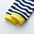 thumbnail image 6 of Newborn Baby Boy Clothes Giraffe Style Romper Long Sleeve Stripe Jumpsuits Blue 3-6 Months, 6 of 6