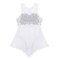 thumbnail image 5 of RUNQHUI Girl' Big Kids Shoulder Straps Dance Competition Leotard Tutu Dresses Sequins Camisole White 14, 5 of 7
