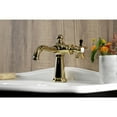 thumbnail image 3 of Kingston Brass KS3542NX Hamilton One-Handle Single-Hole Bathroom Faucet with Push Pop-Up Drain, Polished Brass, 3 of 7