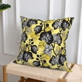 thumbnail image 6 of Throw Pillow Covers, Orchids Flowers Yellow Soft Square Pillow Cases with Invisible Zipper for Couch Bed Sofa, Farmhouse Fall Home Decor 12"x12", 6 of 7