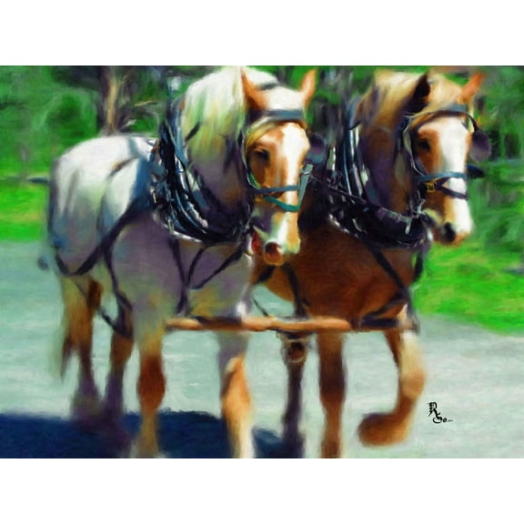Tymeless Wonders Draft Horses Glossy Poster