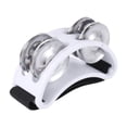 thumbnail image 1 of HILABEE Tambourin pour Pieds, 4 Cloches pour Banjo Mandoline Instrument Blanc, 1 of 9