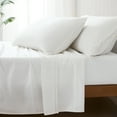 thumbnail image 2 of Lush Decor Evelyn Lace Trim Cotton Sheet Set 4 Piece Set Queen White - Cotton Sheets - White Bed Sheets - Farmhouse & Coquette Decor, 2 of 9