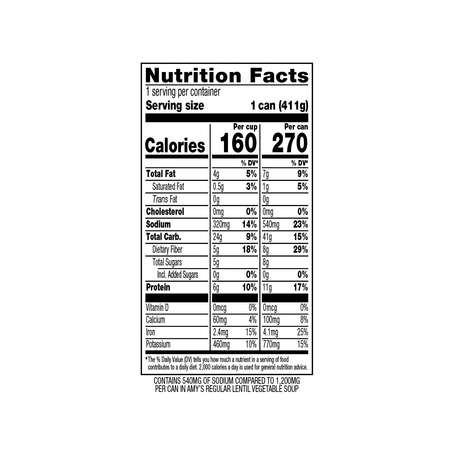 (2 pack) Amy's Light in Sodium Organic Lentil Vegetable Soup, Gluten Free & Vegan, 14.5 oz
