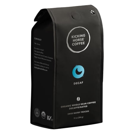 Coffee Decaf Swiss Water Process Dark Roast Whole Bean 10 Oz - Certified Organic Kicking Horse Fa...