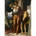 thumbnail image 2 of Frederic Leighton 11x14 Black Ornate Wood Framed Double Matted Museum Art Print Titled: Jonathan's Token to David (C. 1868), 2 of 5