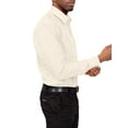 thumbnail image 2 of G-Style USA Men's Regular Fit Long Sleeve Solid Color Dress Shirts - Ivory - Medium - 15-15.5 - 32-33, 2 of 6
