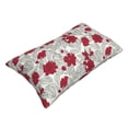 thumbnail image 3 of Vsdgher Leaves And Anemone Flowers In Red Grey Print Pillow Cases -Iconic Collection Pillowcases -Extra Soft, Not easy to deform,not pilling Export quality, 3 of 8