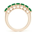 thumbnail image 2 of ANGARA Natural Half Eternity Seven Stone 1.68 ct Emerald Wedding Band in 14K Rose Gold for Women (Size-4mm) | May Birthstone, Birthday, Anniversary, Jewelry Gift for Women | Natural Emerald Ring, 2 of 9