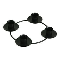 Elegant Gold Metal Advent Wreath Candle Holder Ring for Five Traditional Home Seasonal Decorations and Festive Celebrations